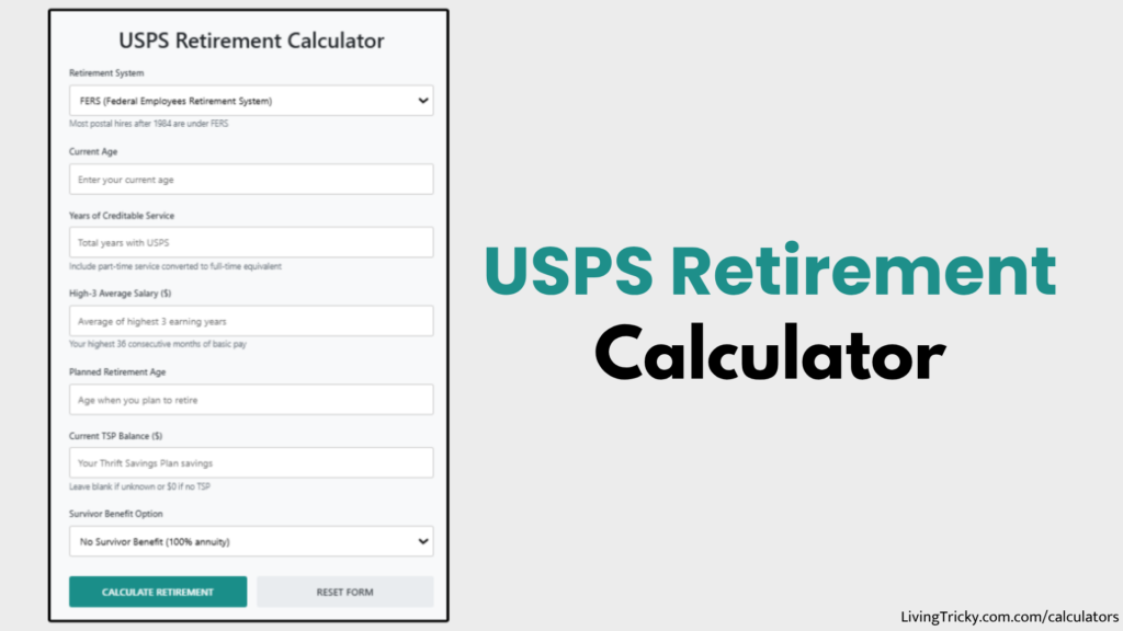 USPS Retirement Calculator