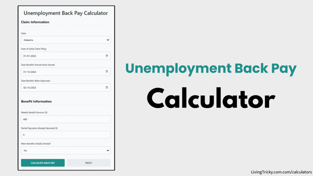 Unemployment Back Pay Calculator
