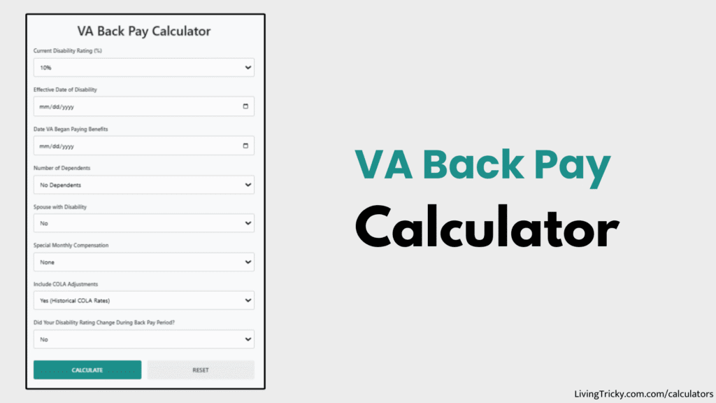 VA Back Pay Calculator