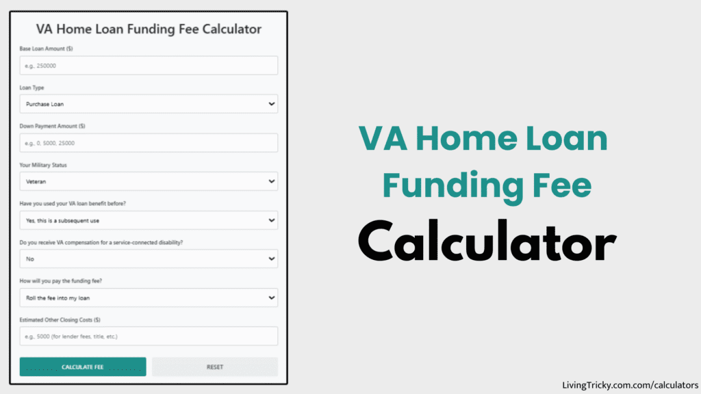 VA Home Loan Funding Fee Calculator