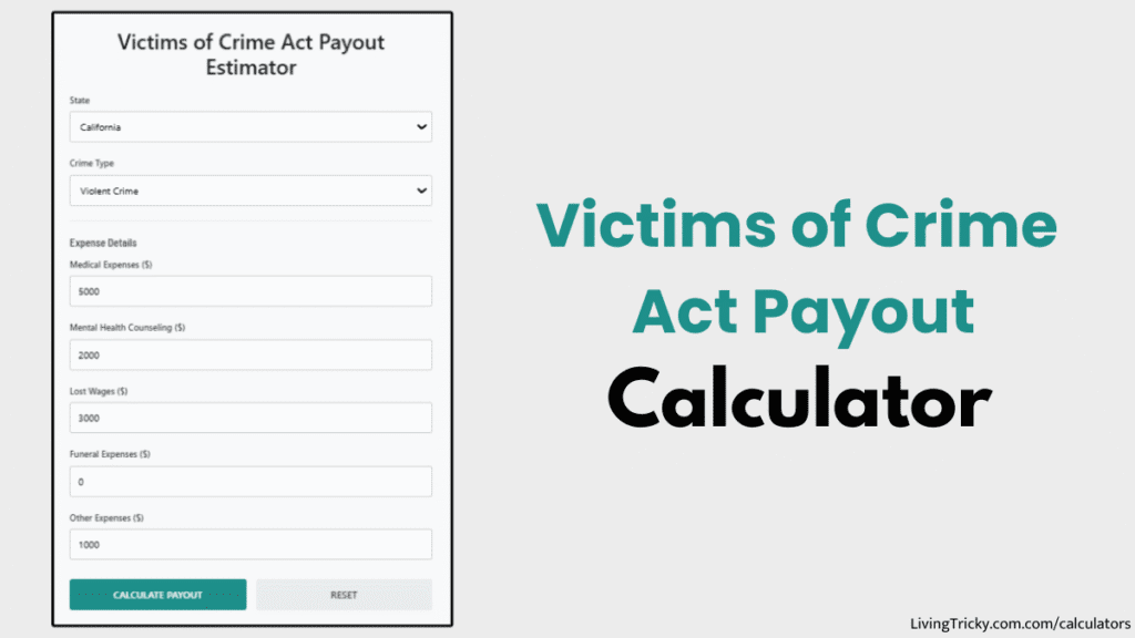 Victims Of Crime Act Payout Calculator