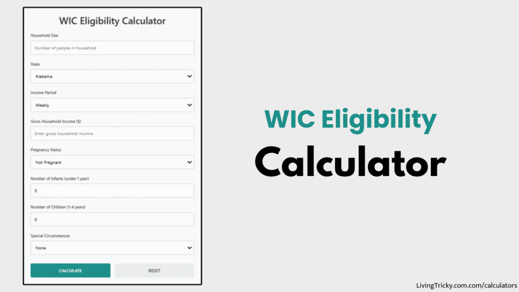 WIC Eligibility Calculator