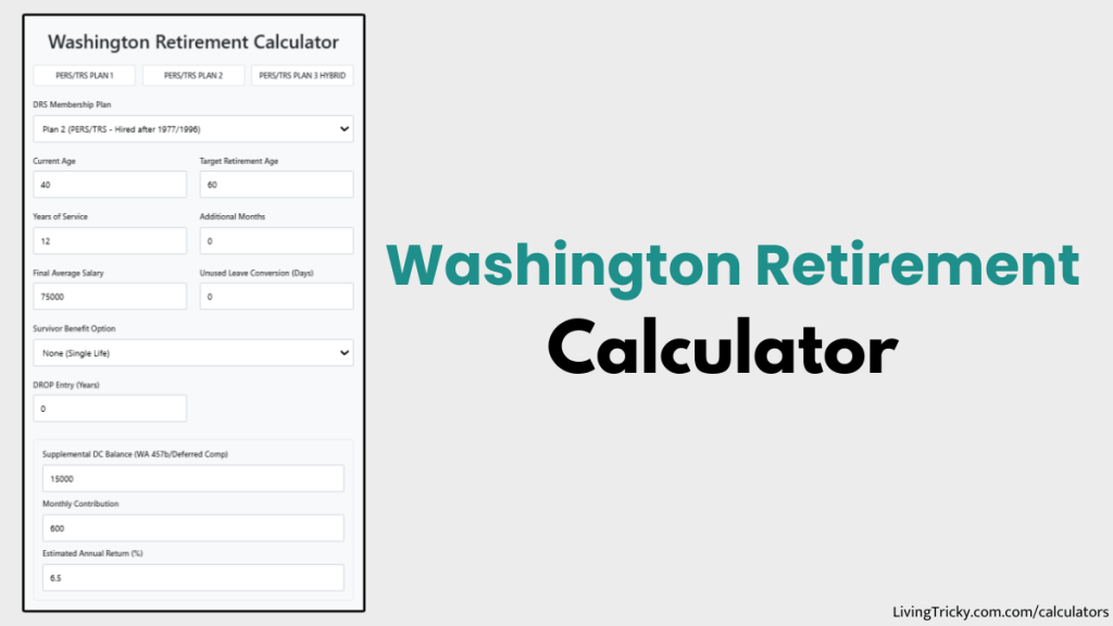 Washington Retirement Calculator