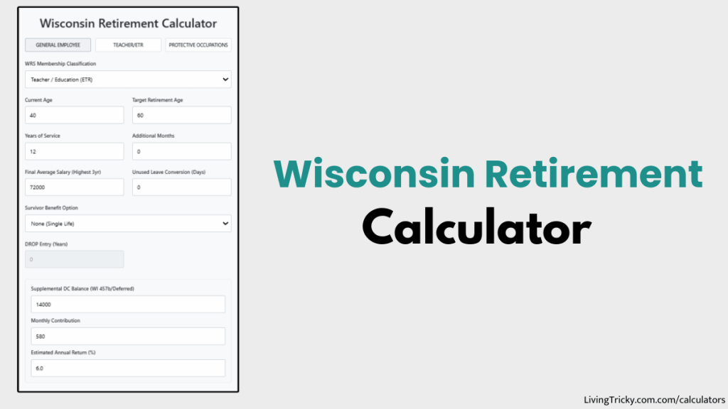 Wisconsin Retirement Calculator