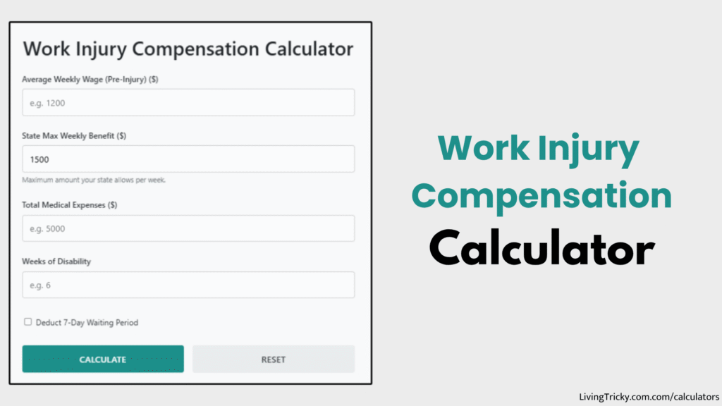 Work Injury Compensation Calculator