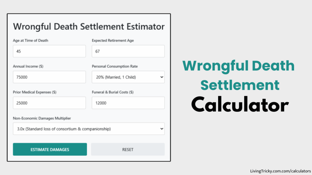 Wrongful Death Settlement Calculator