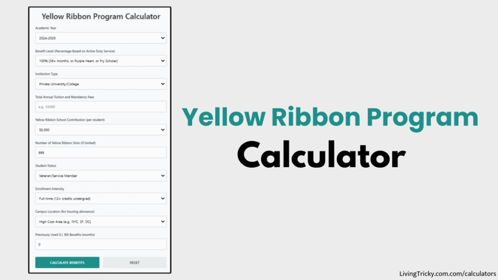 Yellow Ribbon Program Calculator